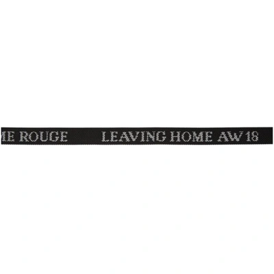 Shop Lhomme Rouge Black Leaving Home Strap Belt