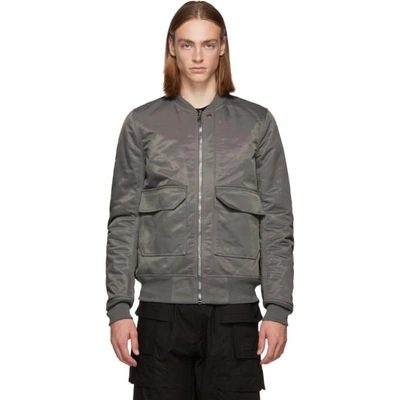 Shop Rick Owens Drkshdw Grey Cop Flight Bomber Jacket In 06 Blu