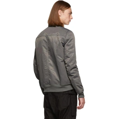 Shop Rick Owens Drkshdw Grey Cop Flight Bomber Jacket In 06 Blu