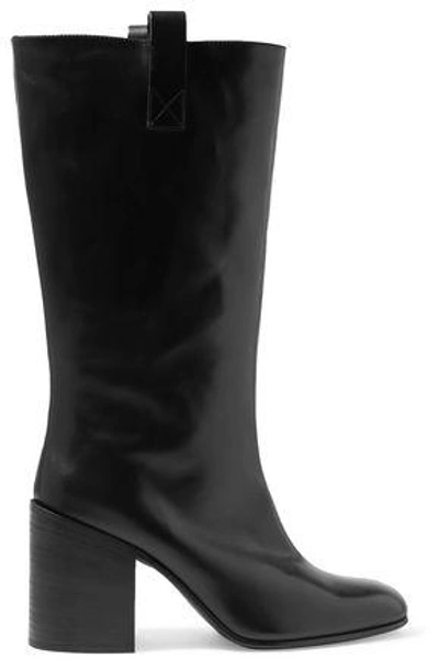 Shop Acne Studios Woman Glossed-leather Boots Black