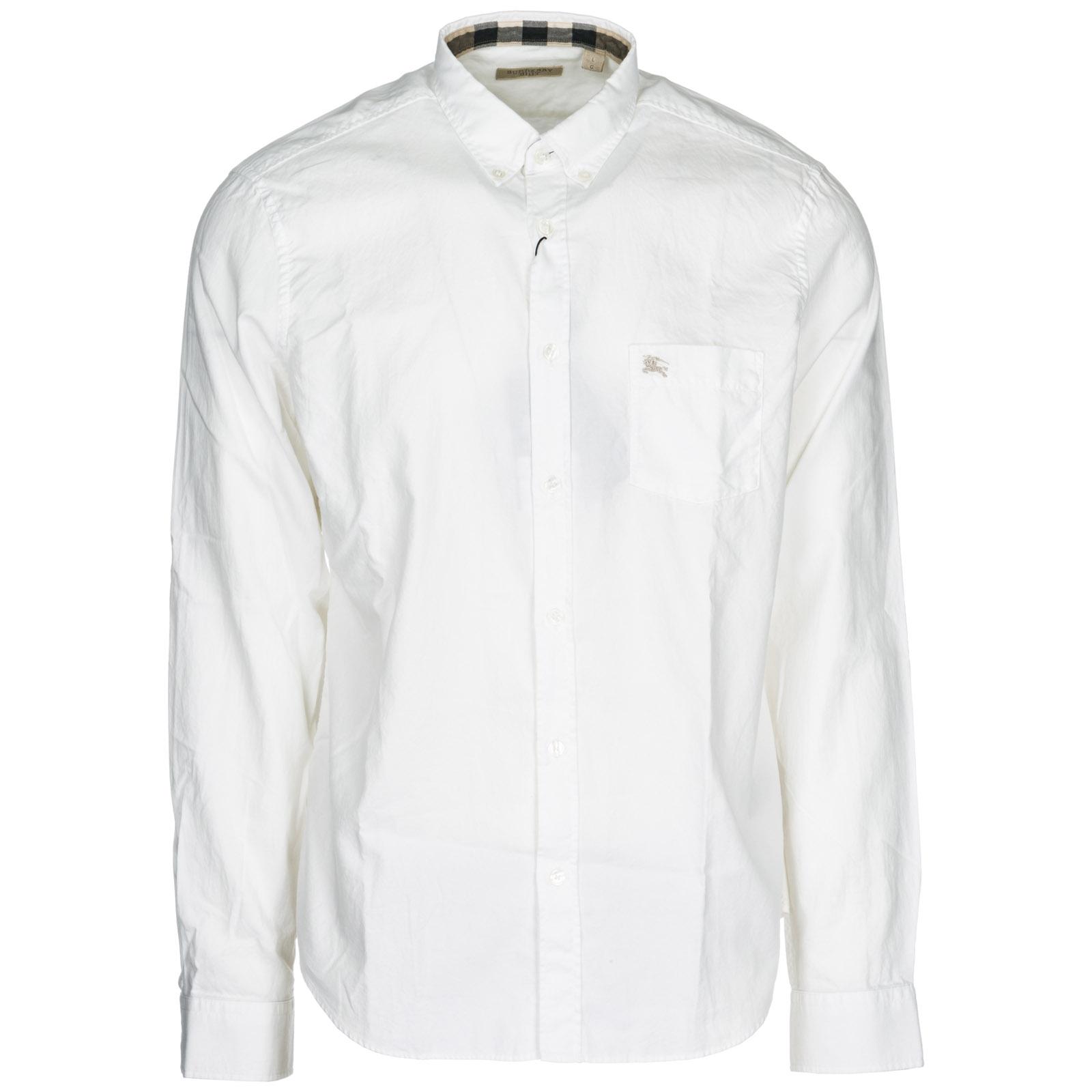 white burberry long sleeve shirt