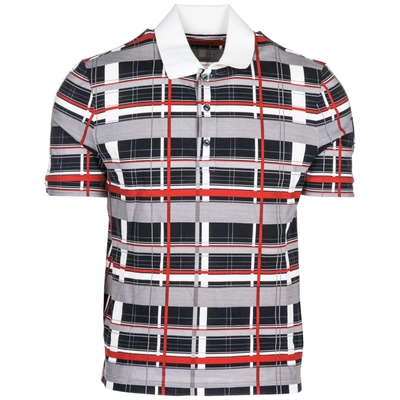 Shop Moncler Men's Short Sleeve T-shirt Polo Collar In Grey