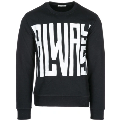 Shop Valentino Men's Sweatshirt Sweat  Always In Black