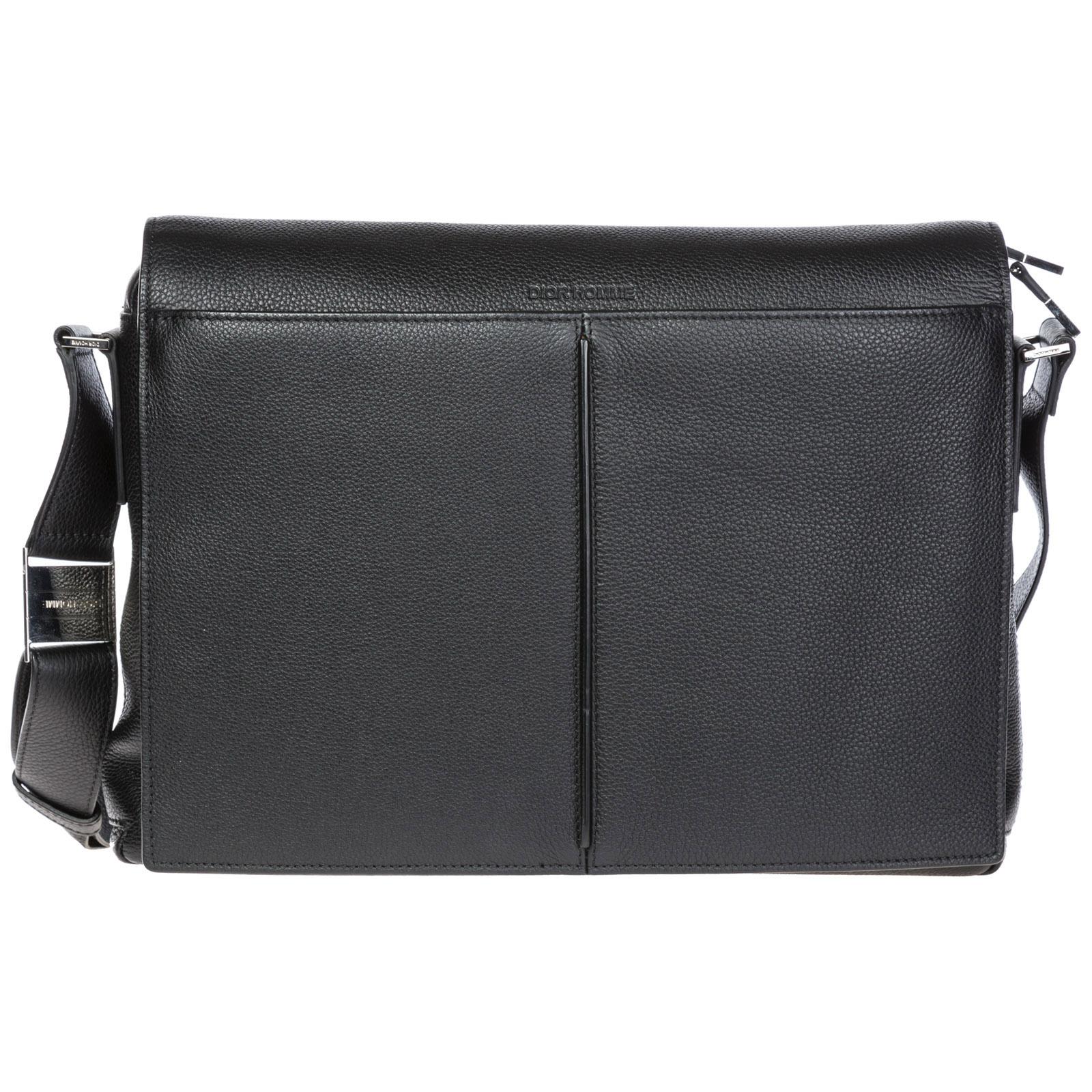 mens black leather cross body bag