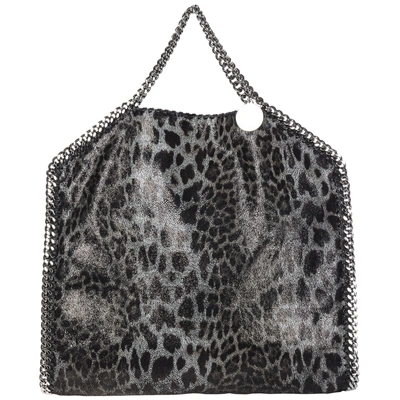 Shop Stella Mccartney Women's Handbag Shopping Bag Purse Tote 3chain Falabella Fold Over Shaggy Deer In Black