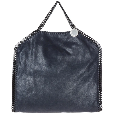 Shop Stella Mccartney Women's Handbag Tote Shopping Bag Purse 3chain Falabella Fold Over Shaggy Deer In Blue