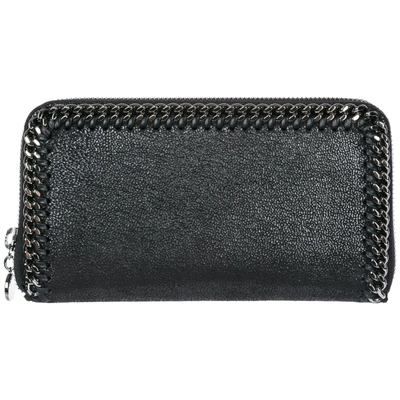 Shop Stella Mccartney Women's Wallet Coin Case Holder Purse Card Bifold  Continental Falabella In Black