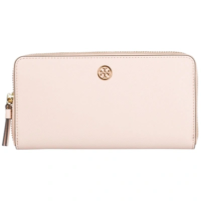 Shop Tory Burch Women's Wallet Leather Coin Case Holder Purse Card Bifold Robinson In Pink