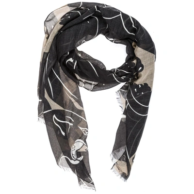 Shop Valentino Men's Foulard Scarf In Black