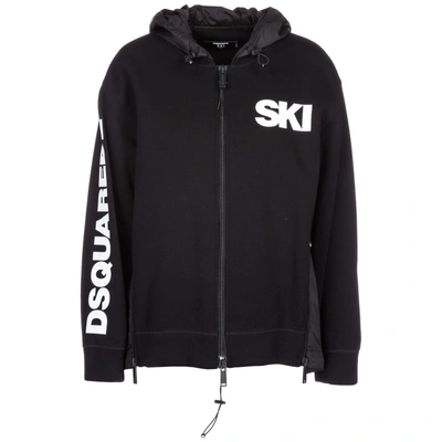 Shop Dsquared2 Women's Sweatshirt Hood Hoodie In Black