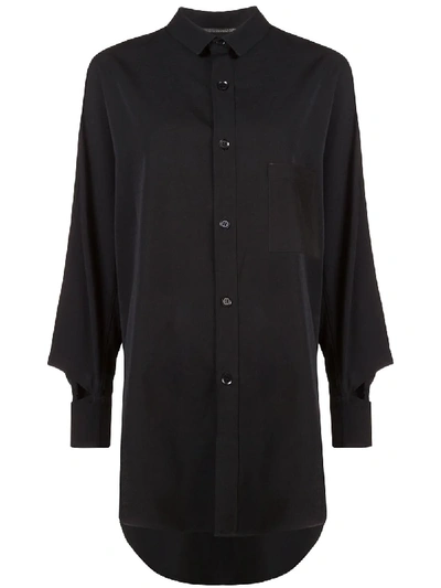 Shop Yohji Yamamoto Oversized Shirt In Black