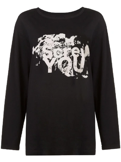 Shop Yohji Yamamoto Screw You Sweatshirt - Black
