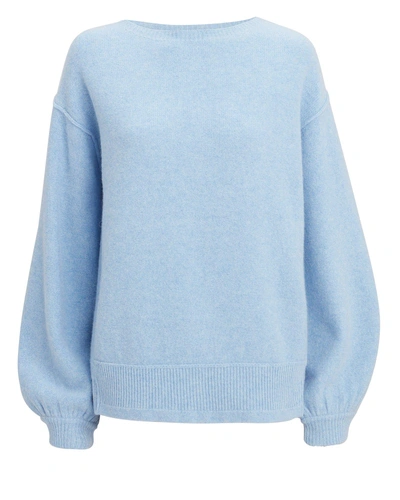 Shop Helmut Lang Balloon Sleeve Pullover Blue Sweater