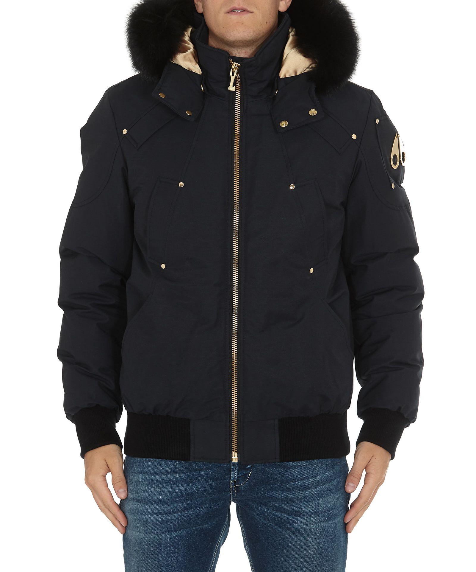 Moose Knuckles Comeau Padded Bomber In Dark Navy | ModeSens