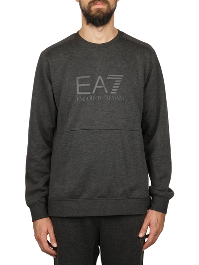 Shop Ea7 Cotton Blend T-shirt In Dark Grey