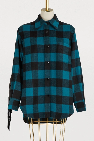 Shop N°21 Lippo Wool Shirt In Quadro