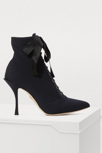 Shop Dolce & Gabbana Stretch Ankle Boots In Black