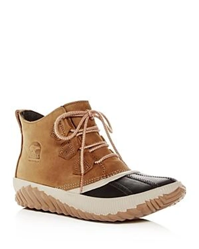 Shop Sorel Women's Out N About Plus Waterproof Nubuck Leather Booties In Elk