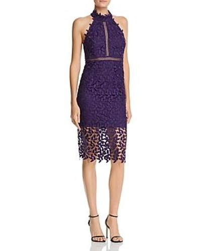 Shop Bardot Gemma Lace Sheath Dress In Dark Purple