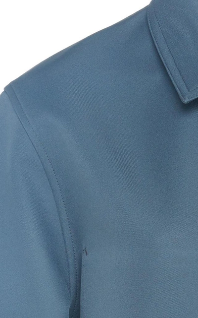 Shop Jil Sander Gerry Collared Gabardine Jacket In Blue