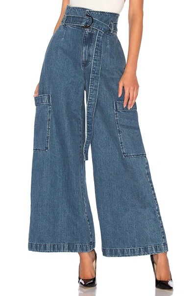 Shop Dr Denim High Waist Roni Trouser Jean In Mid Blue Wash