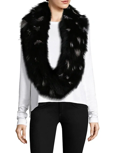 Shop Adrienne Landau Knit Fox Fur Scarf In White