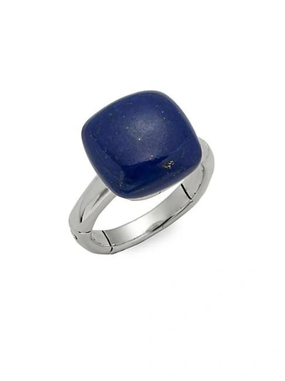 Shop John Hardy Bamboo Sterling Silver & Lapis Lazuli Ring In Blue