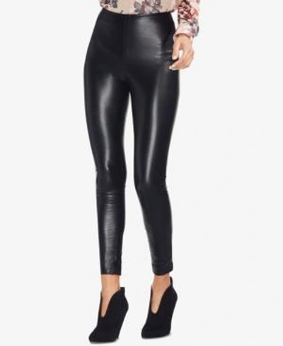 Shop Vince Camuto Faux-leather Skinny Pants In Rich Black