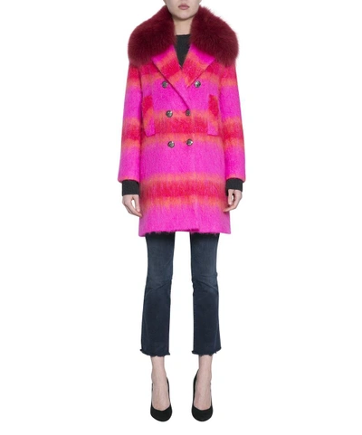 Shop Giada Benincasa Mohair Coat In Multicolor