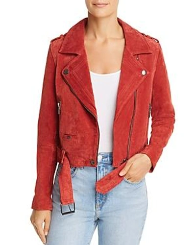 Shop Blanknyc Suede Moto Jacket In Red My Mind