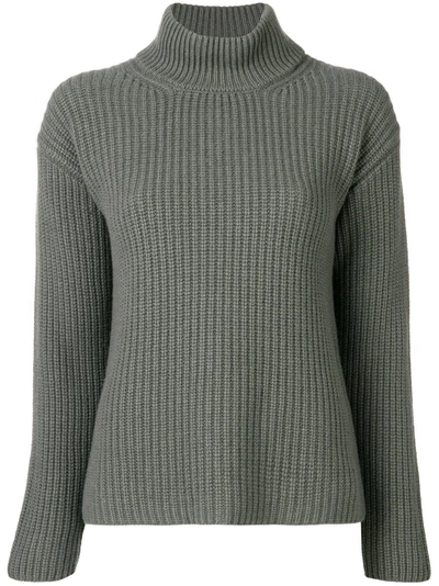 Shop Peserico Turtle Neck Jumper In Green