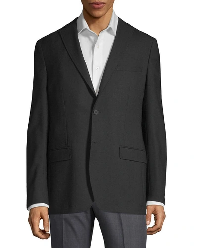 Shop Dkny Dany Tonal Mini Check Wool Blazer In Nocolor