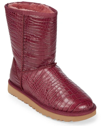 Shop Ugg Classic Short Crocodile Embossed Boot In Nocolor