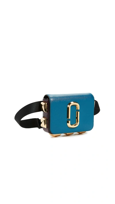 Shop Marc Jacobs Hip Shot Studs Convertible Belt Bag In Teal Multi
