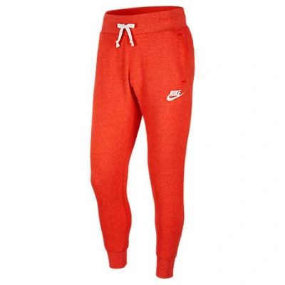 Shop Nike Men's Sportswear Heritage Club Cuffed Jogger Pants, Red