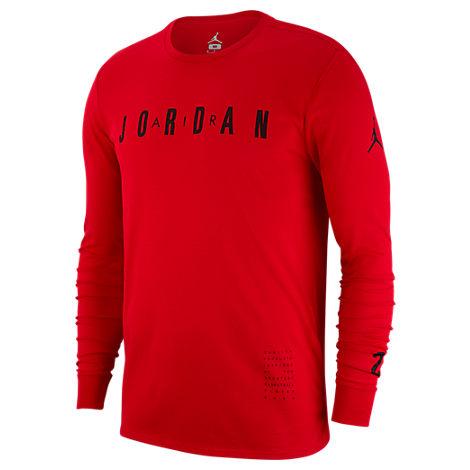 red long sleeve jordan shirt