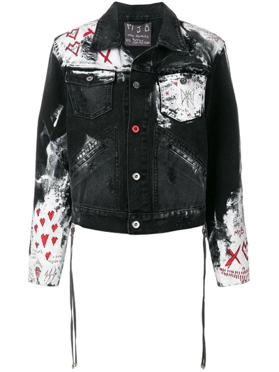 Shop Mjb Marc Jacques Burton Mjb Pax Iii Denim Jacket - Black