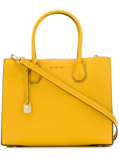 Shop Michael Michael Kors Mercer Tote Bag - Yellow