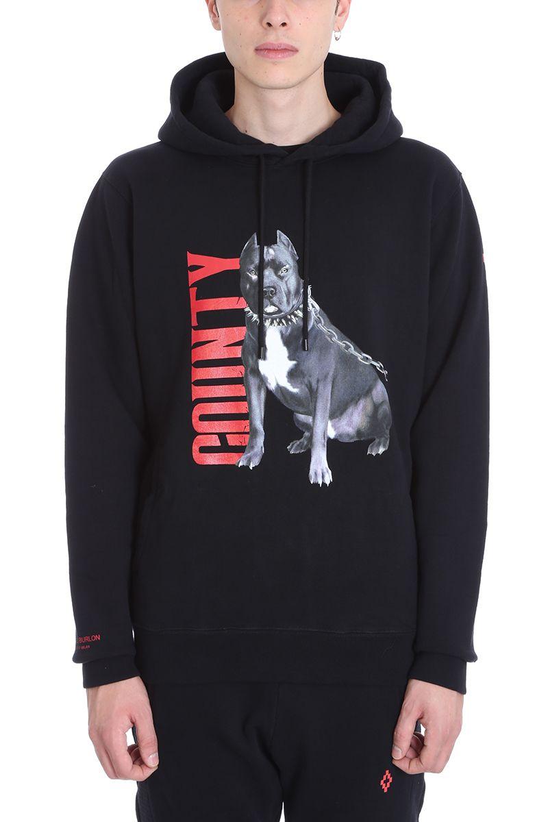 Marcelo Burlon County Of Milan Dogo Black Cotton Hoodie | ModeSens