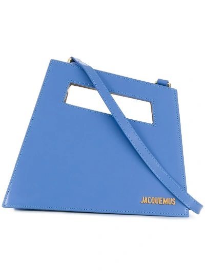 Shop Jacquemus Asymmetrical Tote Bag - Blue