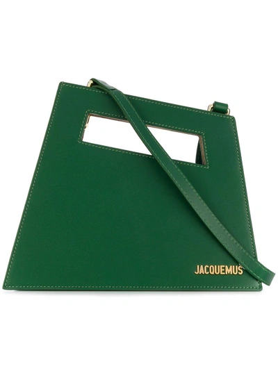 Shop Jacquemus Asymmetrical Tote Bag - Green