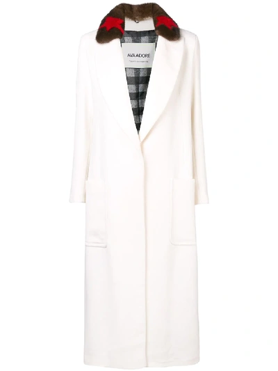 Shop Ava Adore Fur Collar Coat In White