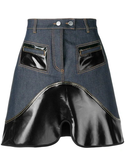 Shop Ellery Vontz Denim Mini Skirt In Blue
