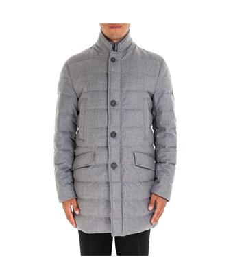 Moncler Men's Grey Wool Coat | ModeSens