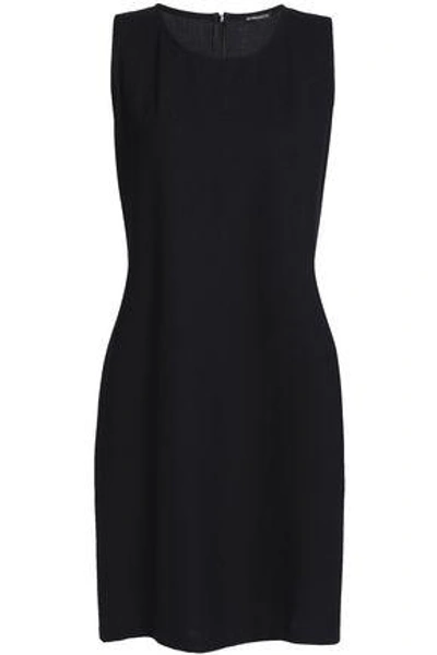 Shop Ann Demeulemeester Woman Wool-blend Crepe Dress Black