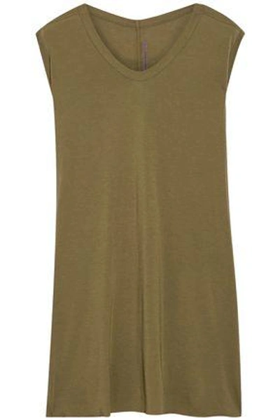 Shop Rick Owens Lilies Woman Jersery Top Army Green