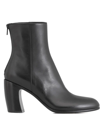 Shop Ann Demeulemeester Leather Ankle Boot In Black