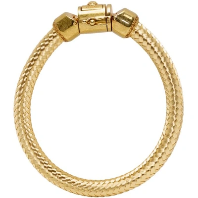 Shop Versace Gold Rope Bracelet In K9got Gold