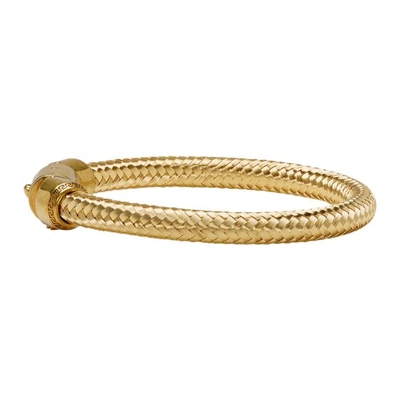 Shop Versace Gold Rope Bracelet In K9got Gold