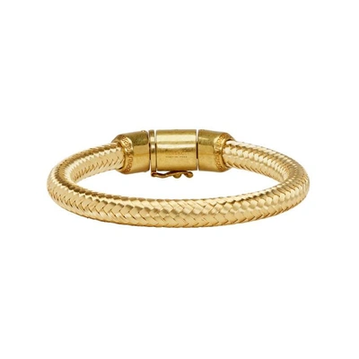 Shop Versace Gold Rope Bracelet In K9got Gold